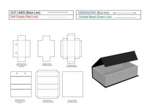 thumb rigid boxes dieline design